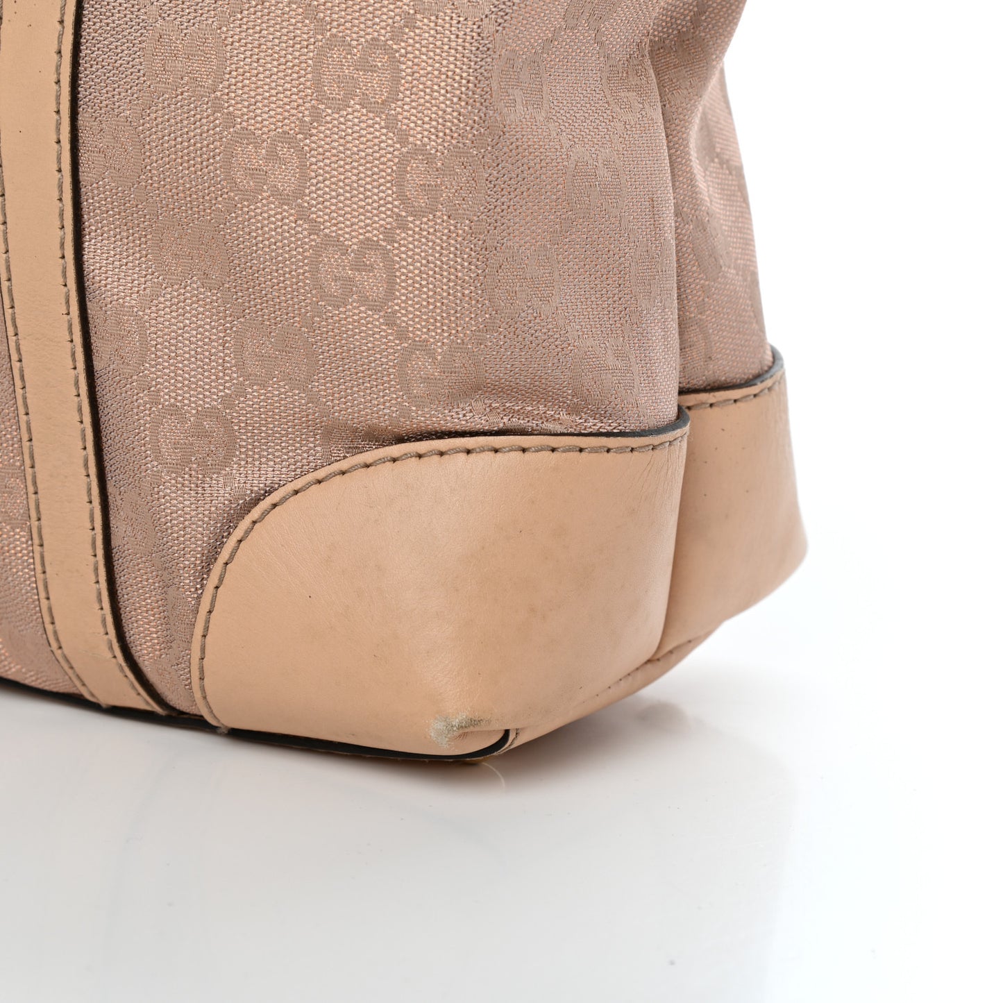 Metallic Monogram Small Lovely Heart Tote Pink