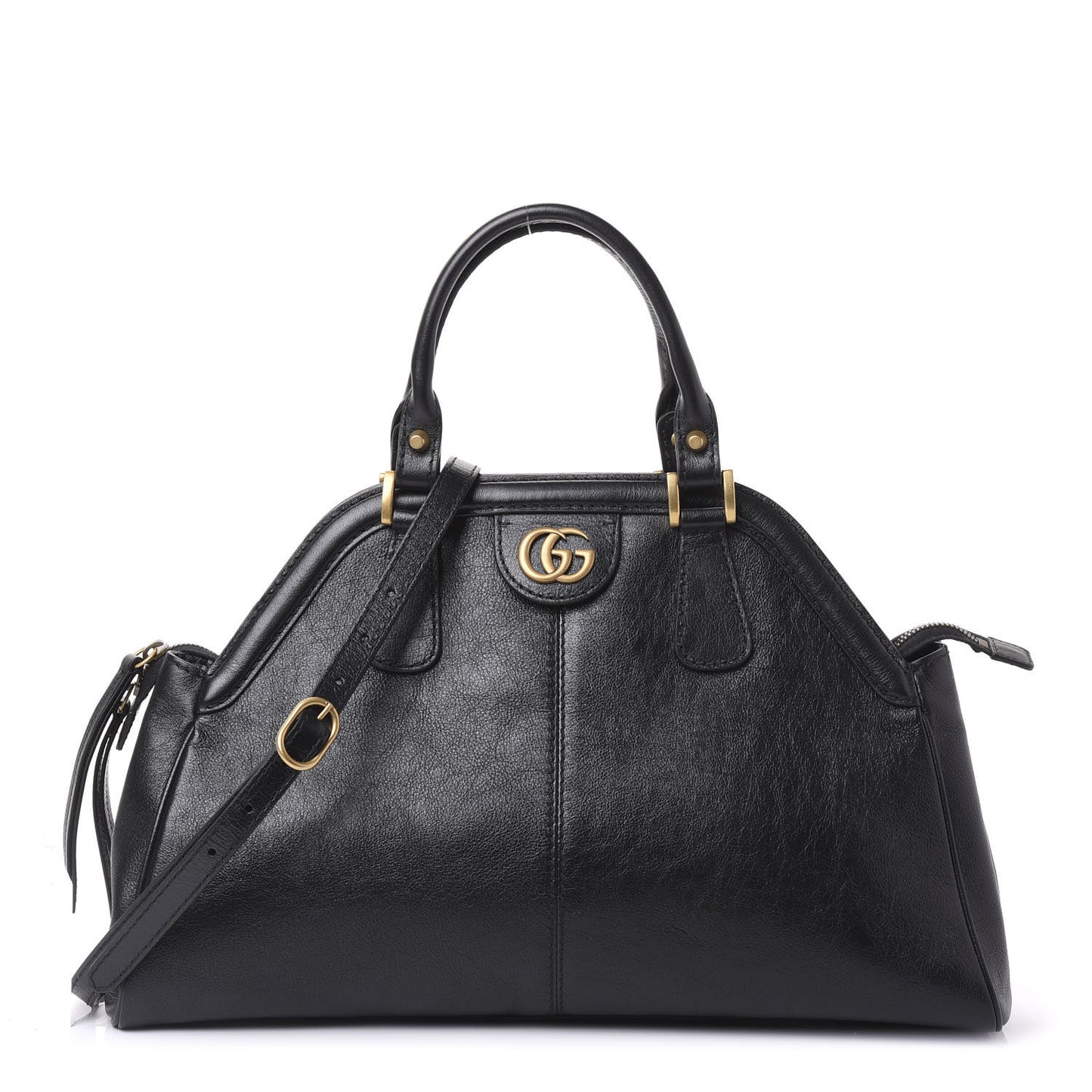 Calfskin Medium Re(Belle) Top Handle Bag Black