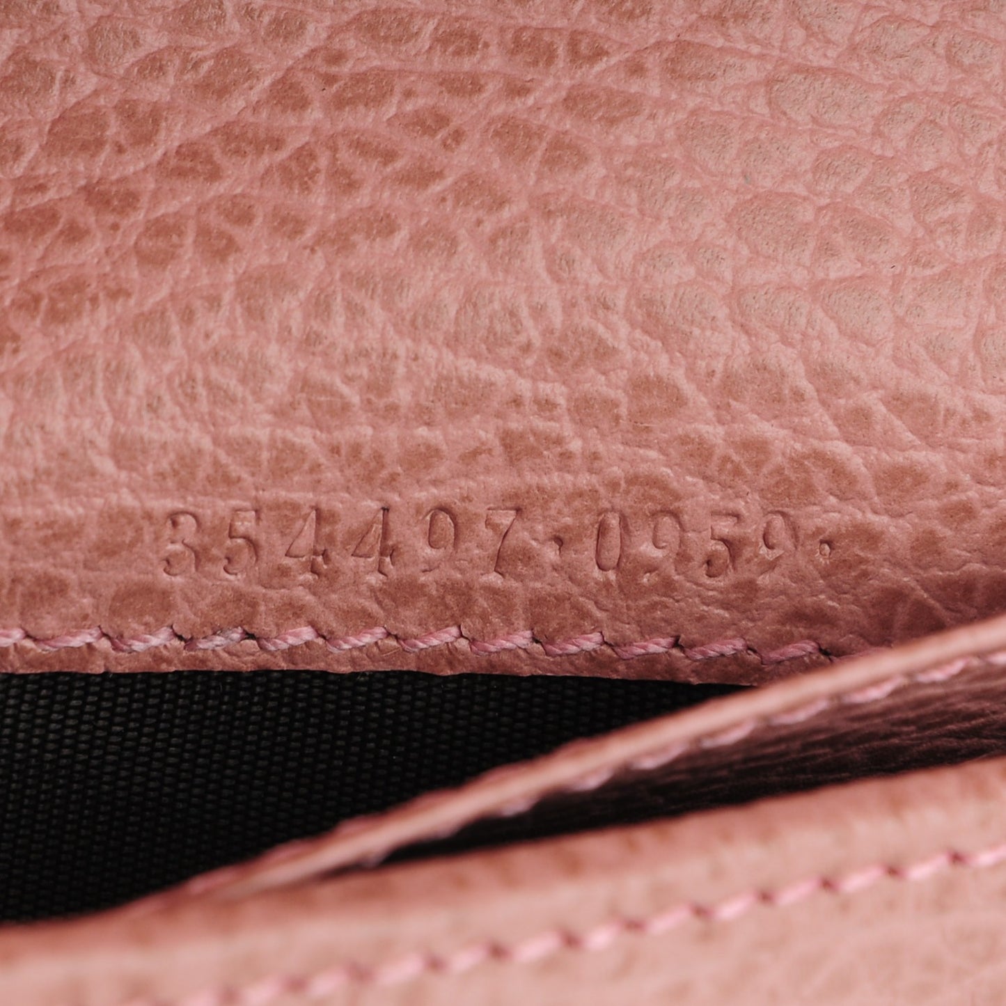 Dollar Calfskin Bi-Color Medium Swing Zip Around Wallet Grey Field Soft Pink