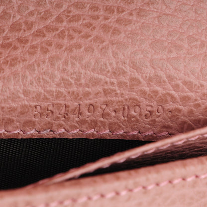 Gucci Dollar Calfskin Bi-Color Medium Swing Zip Around Wallet Grey Field Soft Pink 7 of 7