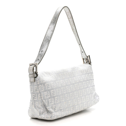 Fendi Metallic Zucchino Baguette Silver 2 of 11