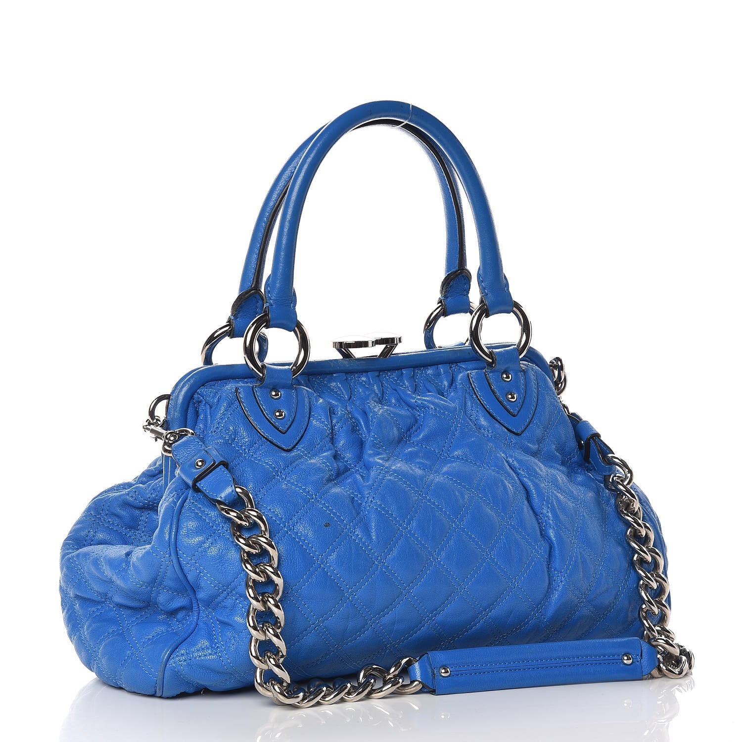 Marc Jacobs Calfskin Quilted Stam Bright Blue 3 of 21