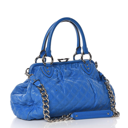 Marc Jacobs Calfskin Quilted Stam Bright Blue 3 of 21