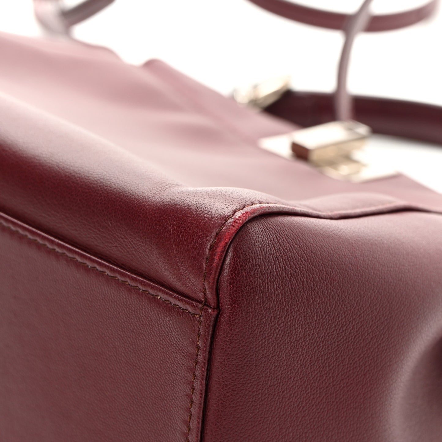 Nappa Mini Peekaboo Iconic Satchel Bordeaux