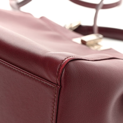 Fendi Nappa Mini Peekaboo Iconic Satchel Bordeaux 12 of 16