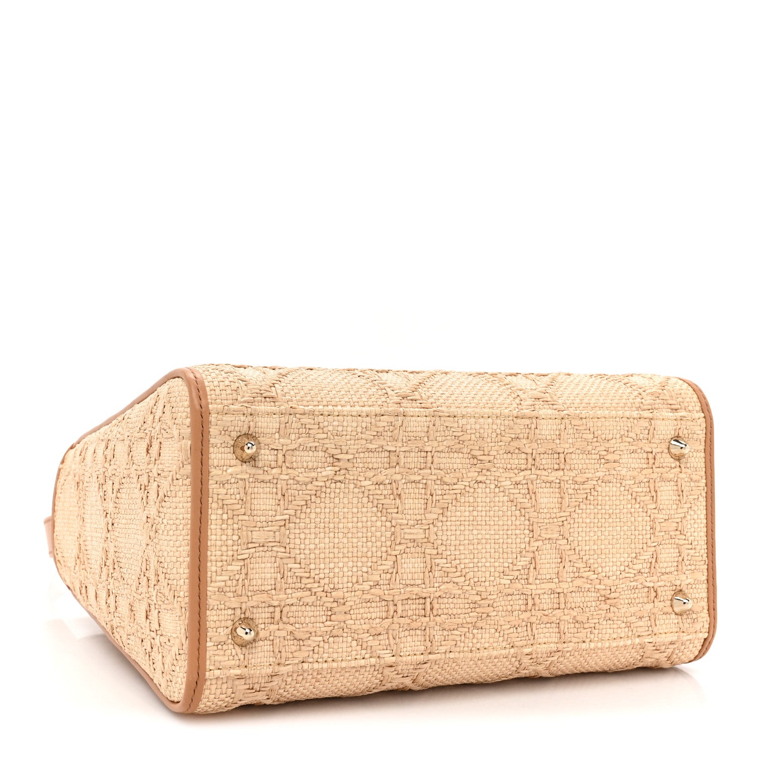 Christian Dior Raffia Medium Lady Dior Bag Beige 5 of 11