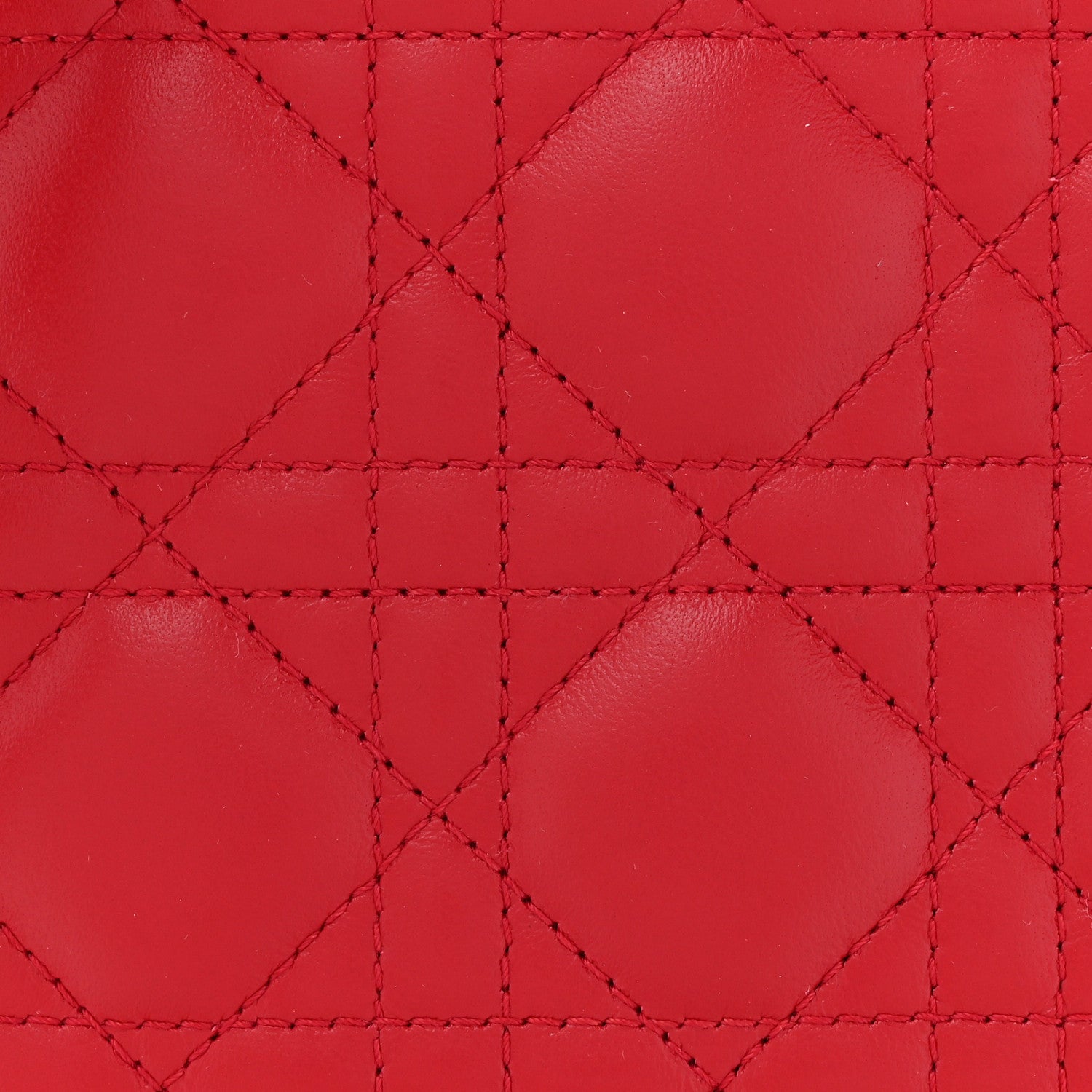 Christian Dior Lambskin Cannage Medium Lady Dior Red 8 of 12
