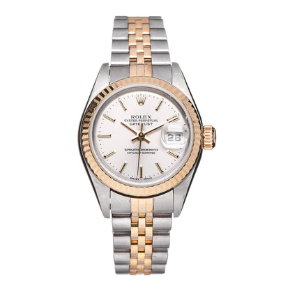 Rolex Stainless Steel 18K Yellow Gold 26mm Oyster Perpetual Datejust Watch Silver 79173 1 of 7