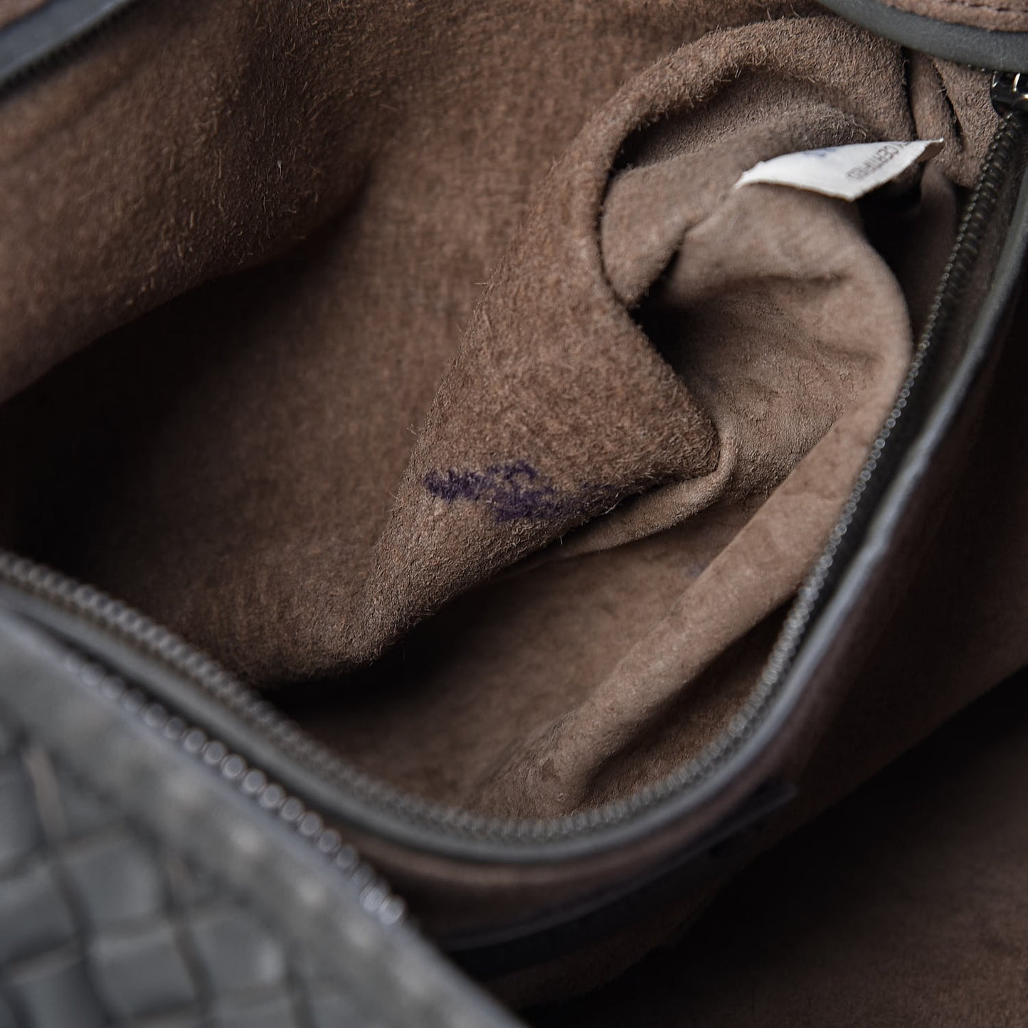 Nappa Intrecciato Large Veneta Hobo Grey