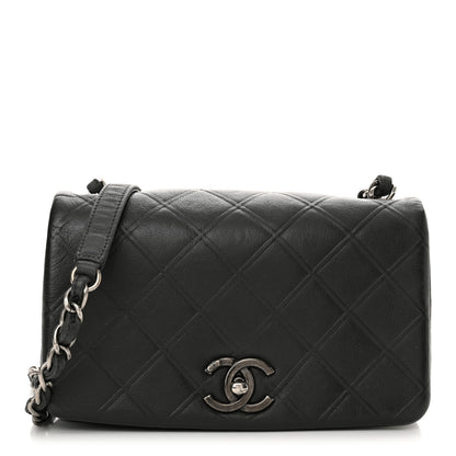 Chanel Calfskin Diamond Embossed New Chic Flap Grey 1 of 11