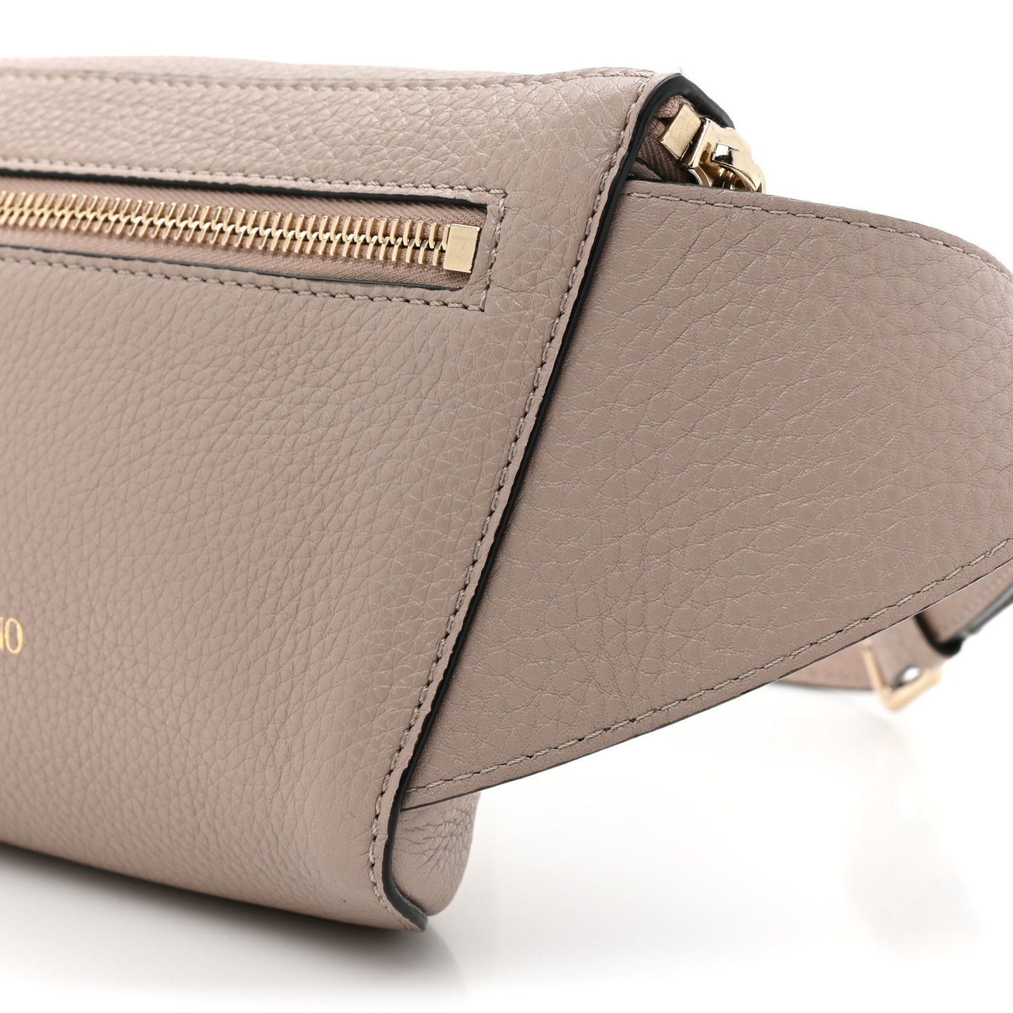 Grained Calfskin Rockstud Belt Bag Poudre