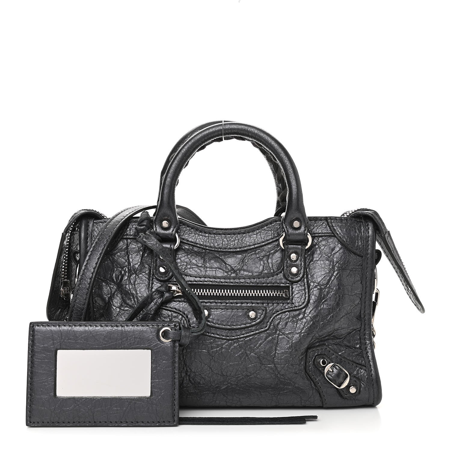 Balenciaga Agneau Classic Silver Hardware Nano City Anthracite 1 of 10
