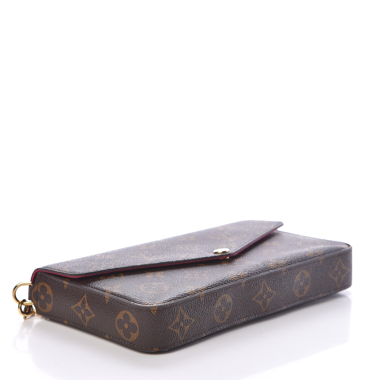 Louis Vuitton Monogram Pochette Felicie Chain Wallet Fuchsia 4 of 12
