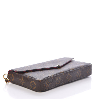 Louis Vuitton Monogram Pochette Felicie Chain Wallet Fuchsia 4 of 12