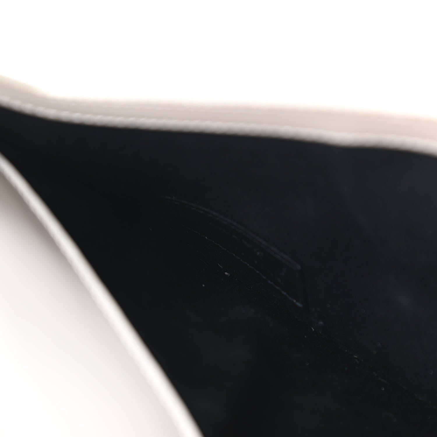 Saint Laurent Smooth Shiny Calfskin Uptown Pouch Crema Soft 9 of 11