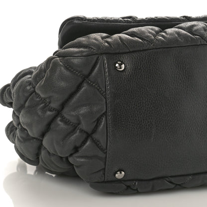 Chanel Calfskin Bubble Quilt Accordion Flap Grey 8 of 11