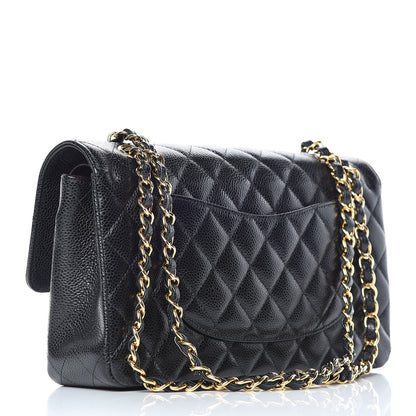 Chanel Caviar Quilted Medium Double Flap Black 3 of 12