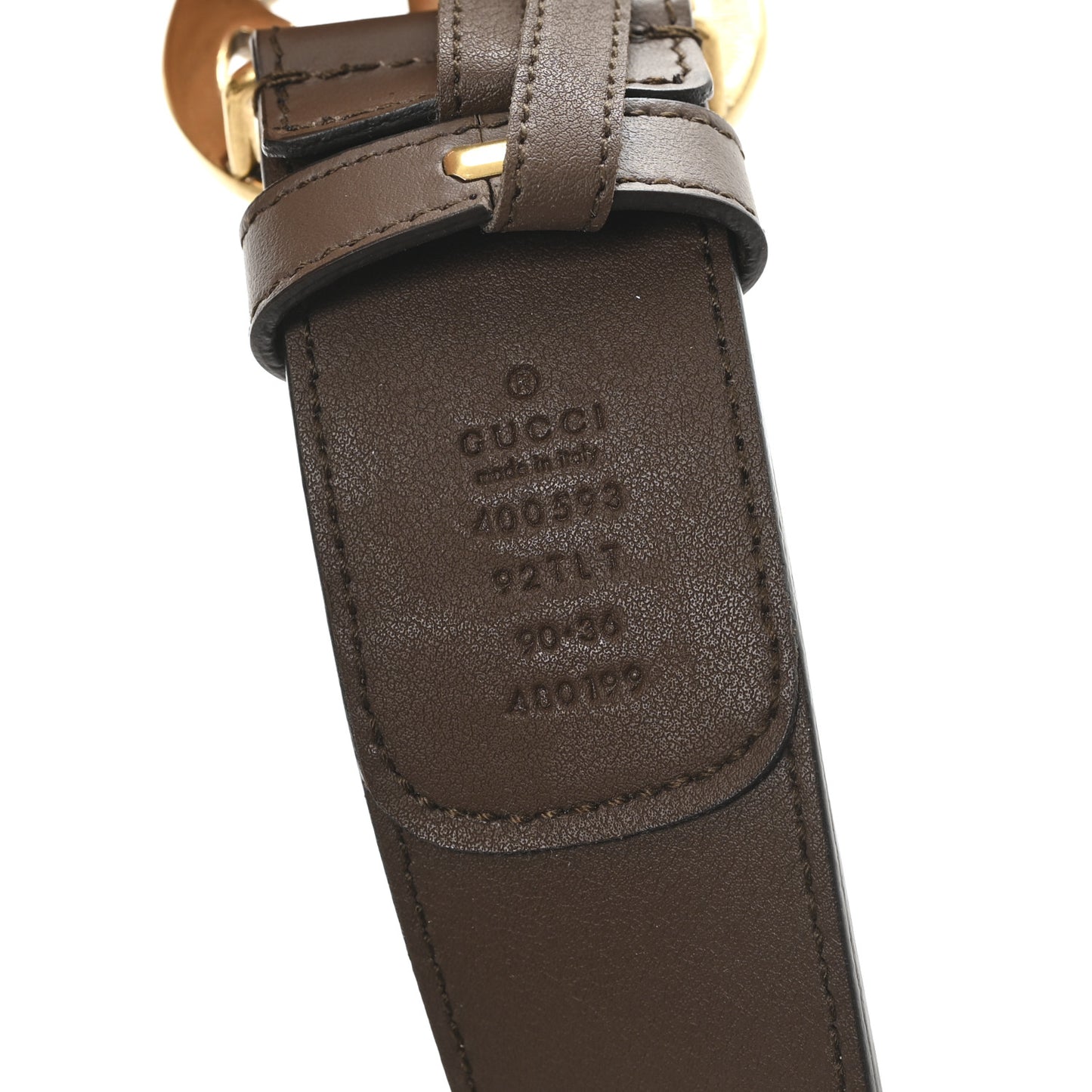 GG Supreme Monogram Matte Plutone Calfskin Double G 40mm Belt 90 36 Beige Ebony New Acero