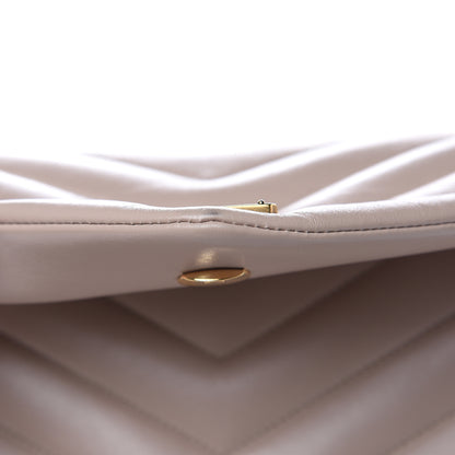 Saint Laurent Calfskin Y Quilted Monogram Medium Loulou Chain Satchel Light Natural 9 of 11