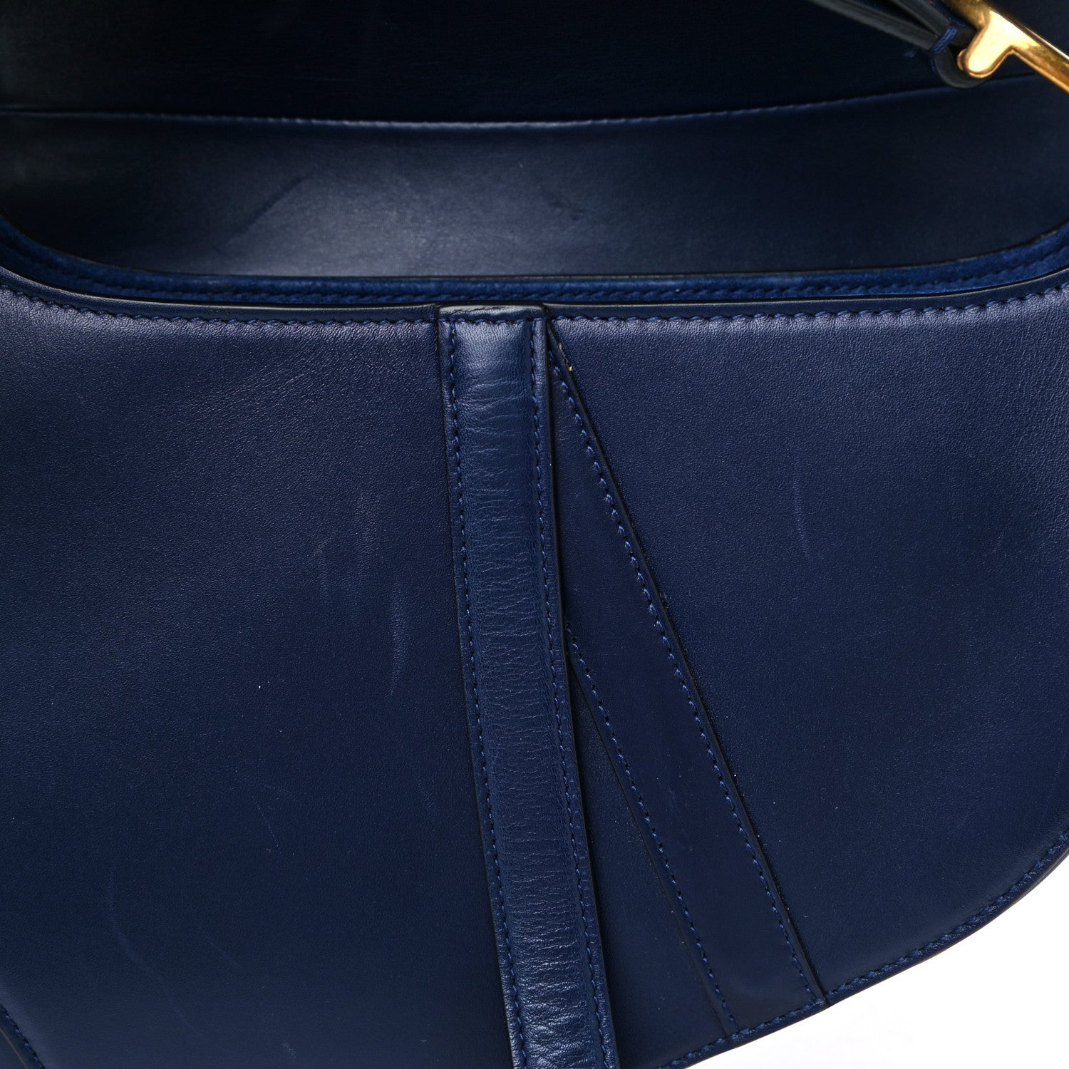 Christian Dior Calfskin Saddle Bag Blue 11 of 15