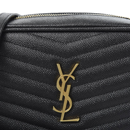 Saint Laurent Grain De Poudre Matelasse Monogram Mini Lou Camera Bag Black 9 of 9