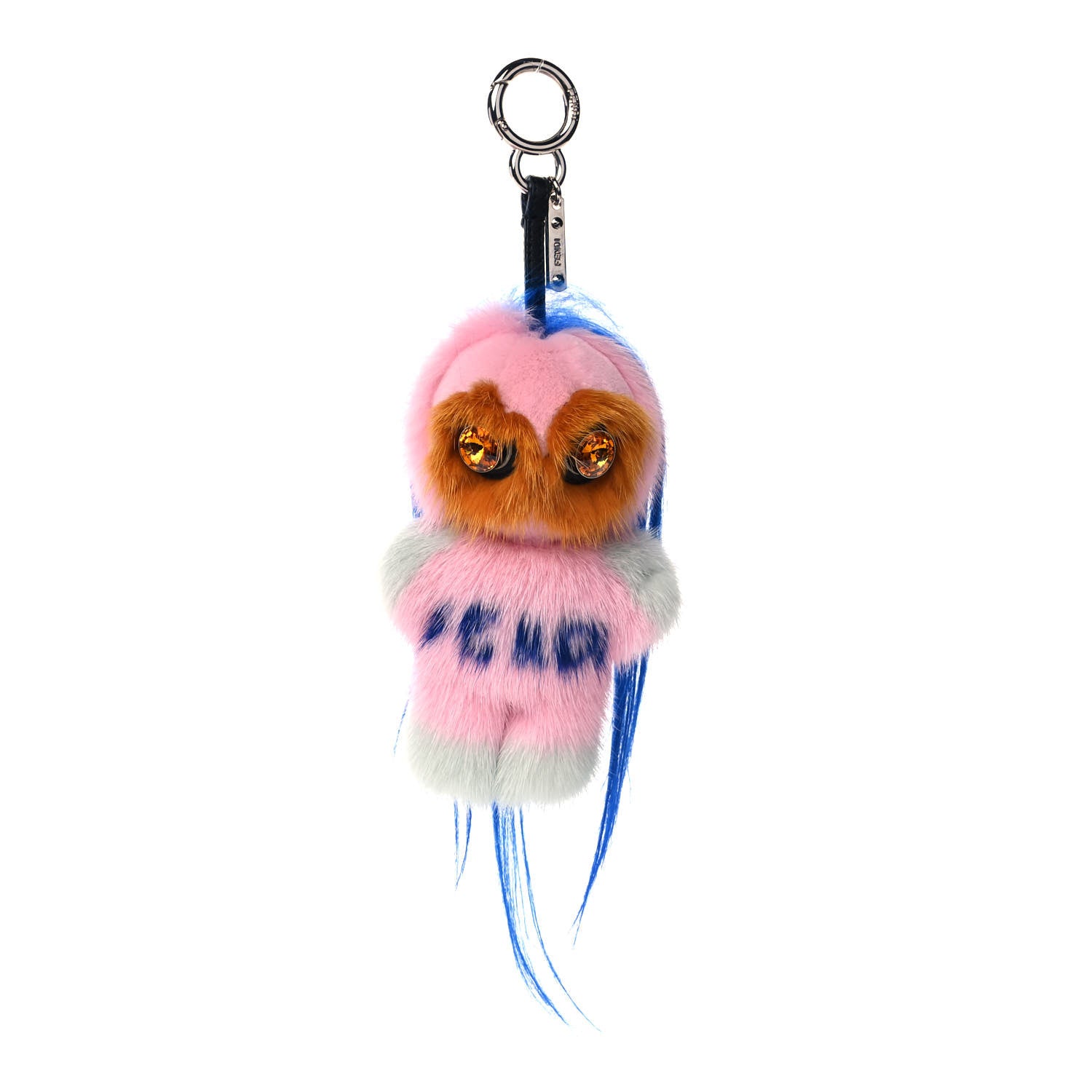 Fendi Mink Fur Crystal Fendirumi Piro-Chan Monster Bag Bug Charm Marshmallow 1 of 4