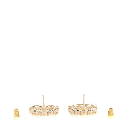 Chanel Pearl Quilted CC Flap Bag Earrings Gold 3 of 5