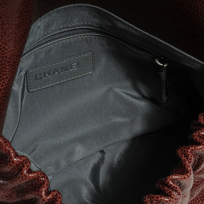 Chanel Caviar Quilted Medium Elastic Flap Bordeaux 6 of 8