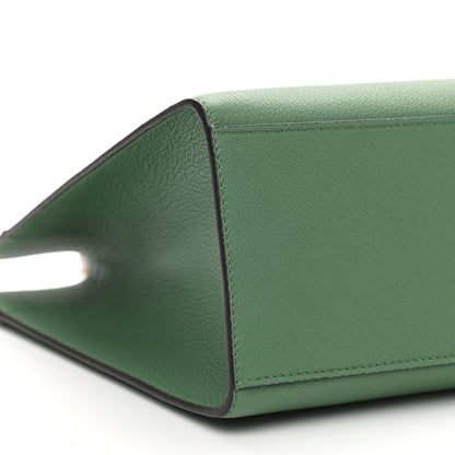 Fendi Vitello Cher Plexiglass Logo Debossed Medium Fendi Sunshine Shopper Tote Verde Islanda 9 of 10