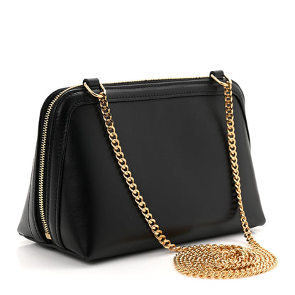 Celine Smooth Calfskin Cuir Triomphe Clutch on Chain Black 3 of 11