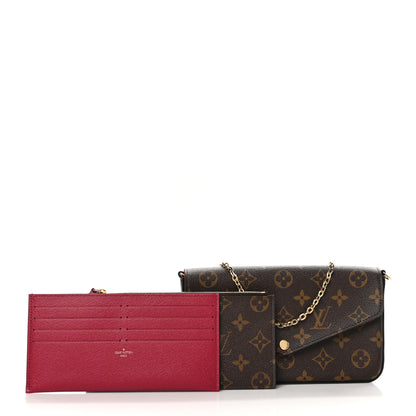Louis Vuitton Monogram Pochette Felicie Chain Wallet Fuchsia 3 of 10