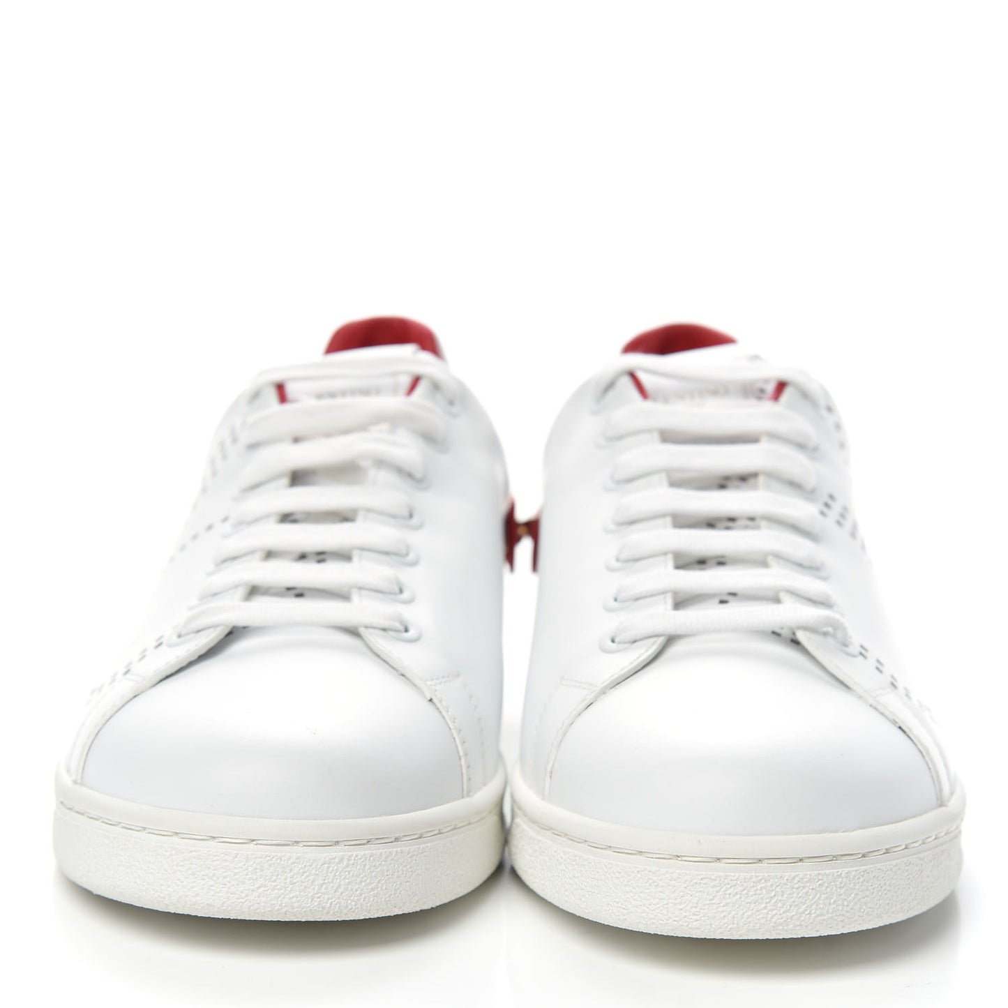 Calfskin Mens Backnet Sneakers 41 White Rosso Valentino