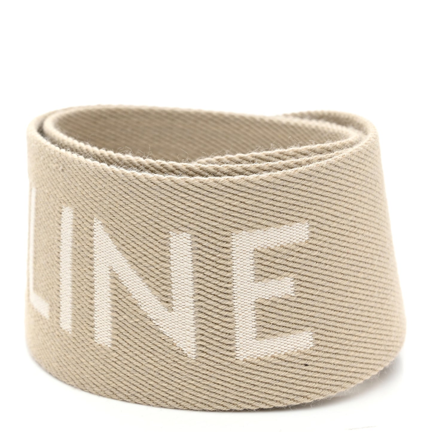 Jacquard Wool Logo Short Strap Beige White