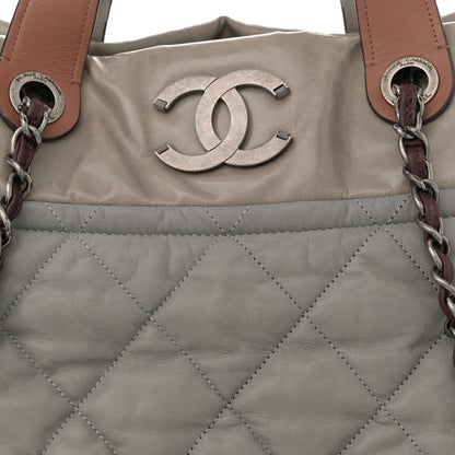 Chanel Iridescent Calfskin Quilted Small In The Mix Tote Grey 8 of 12