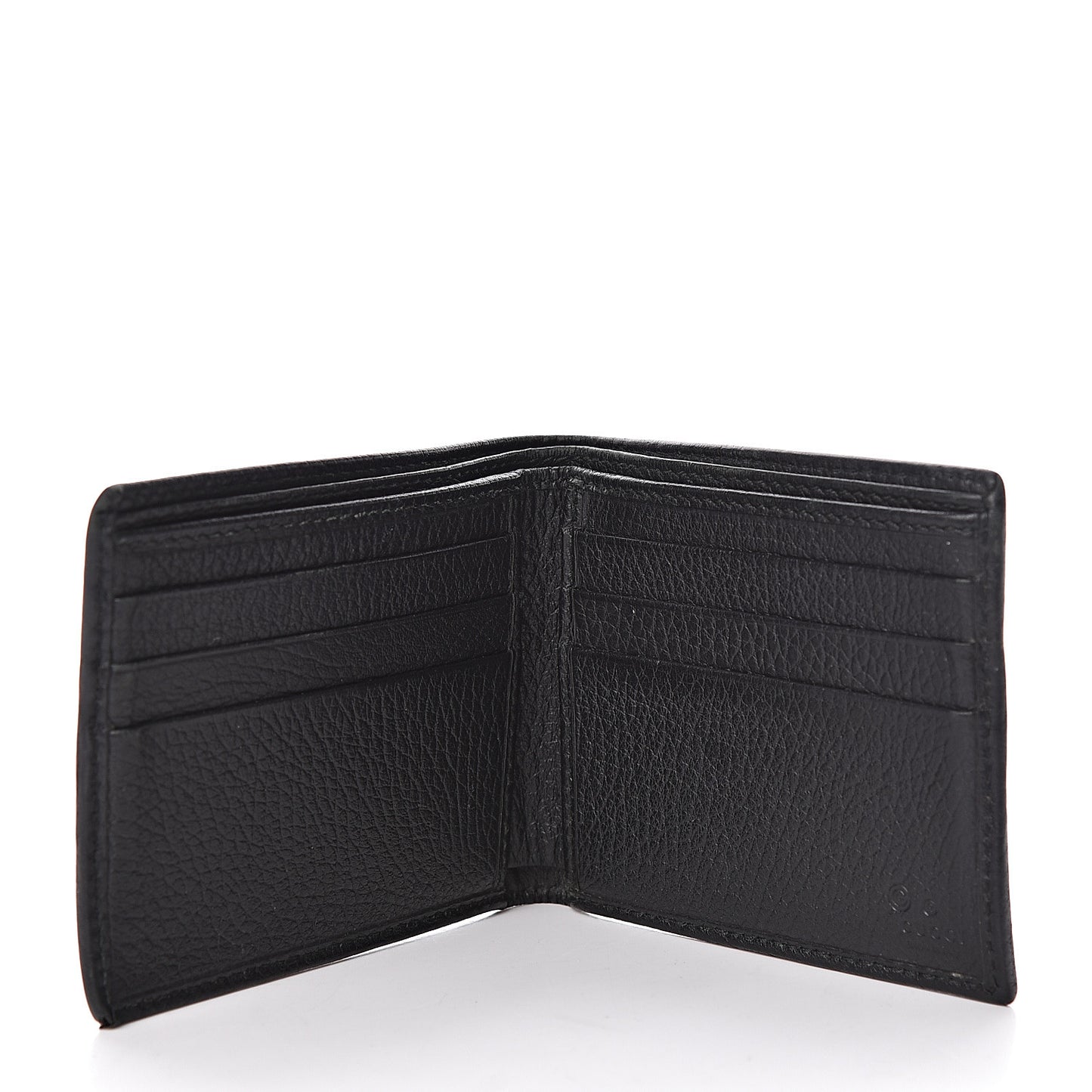Calfskin Web Bi-Fold Wallet Black