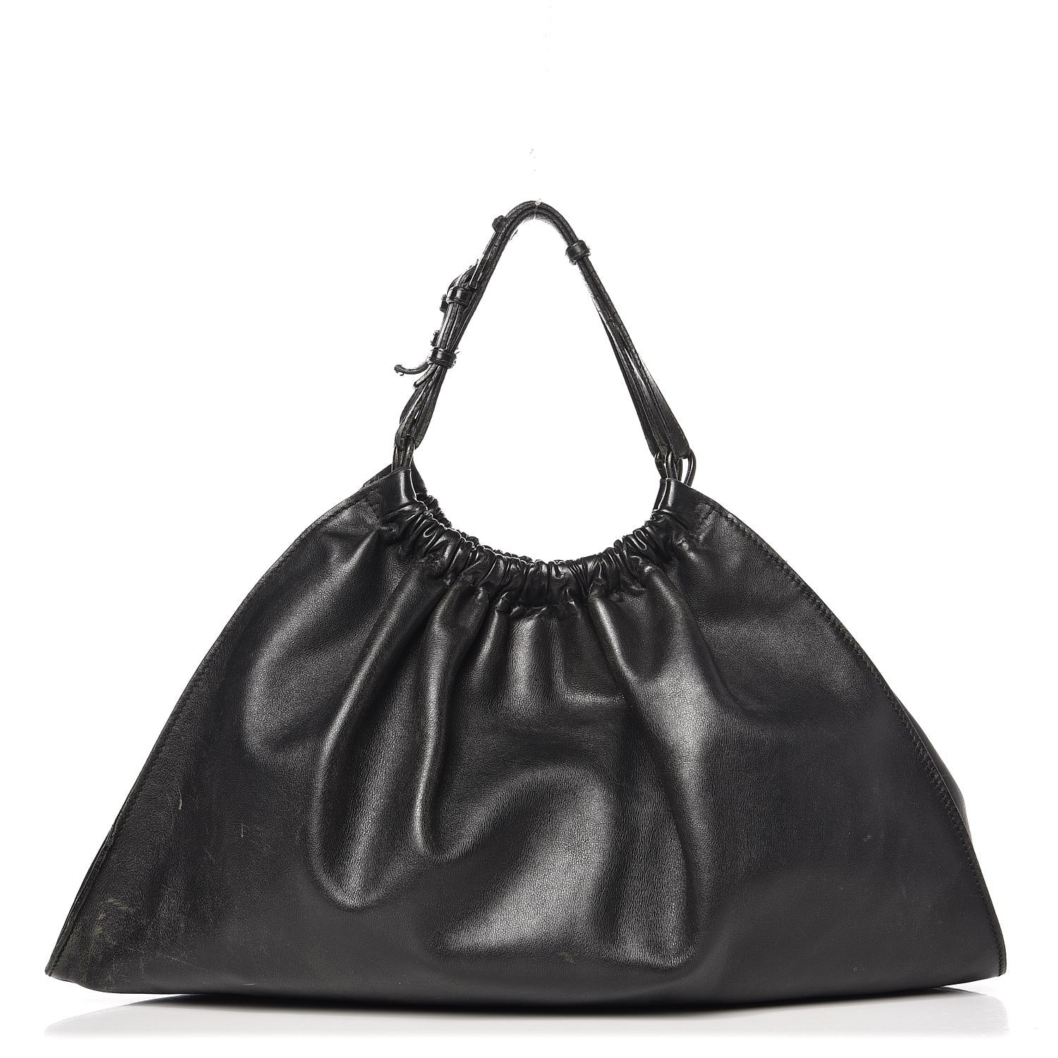 Gucci Calfskin Gathered Handbag Black 1 of 15