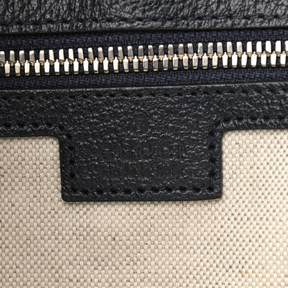 Gucci GG Supreme Monogram Textured Dollar Calfskin Small Retro Interlocking G Tote Bag Beige Blue 6 of 8