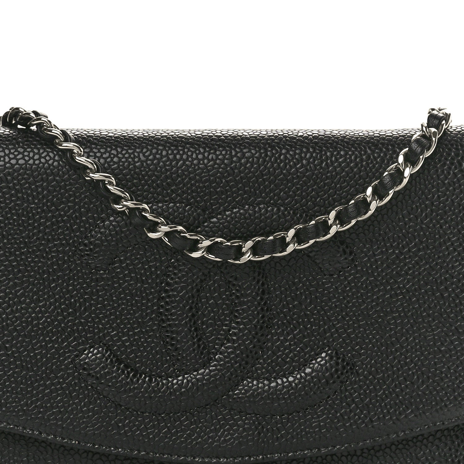 Chanel Caviar Timeless CC Wallet On Chain WOC Black 8 of 10
