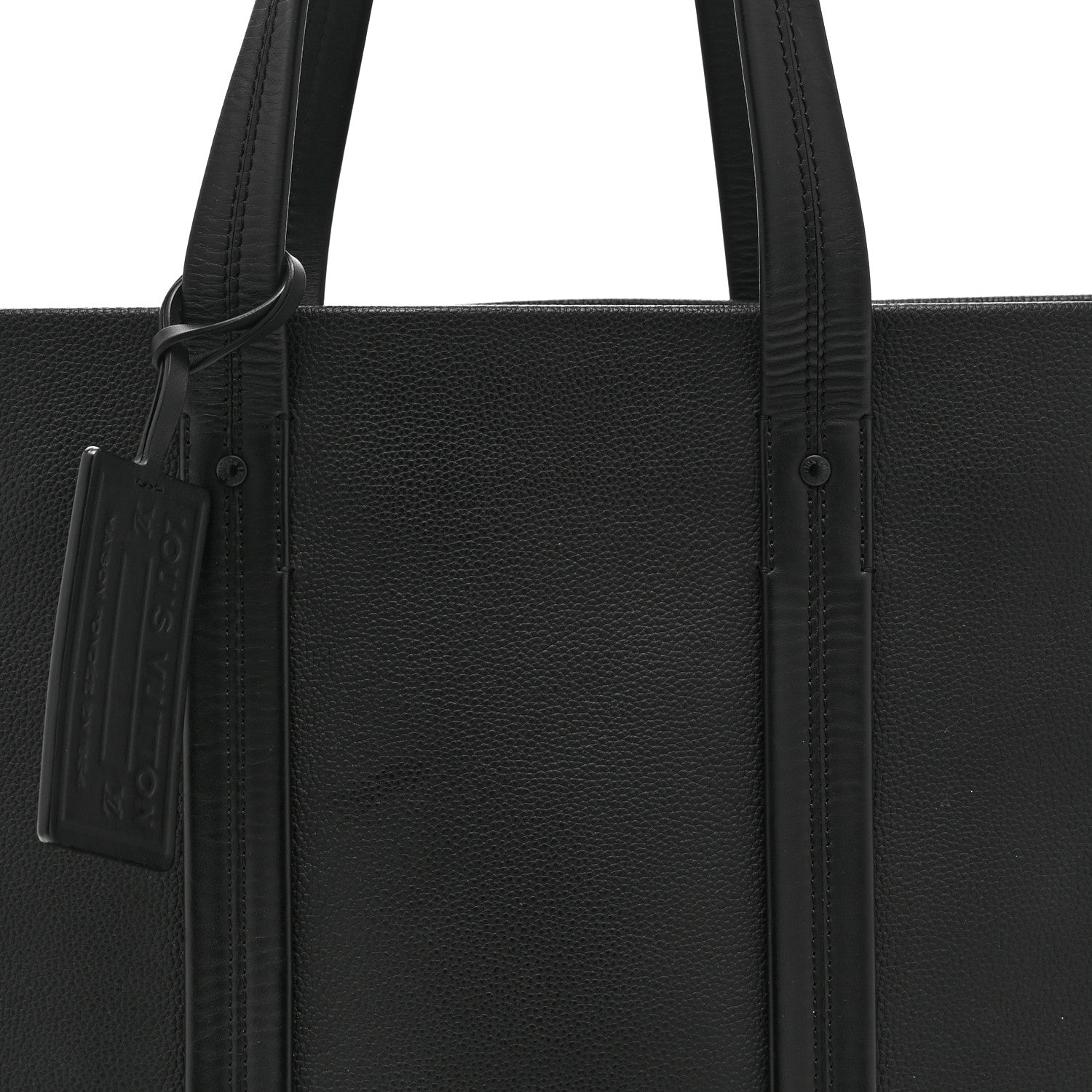 Louis Vuitton Grained Calfskin LV Aerogram Tote Black 7 of 9