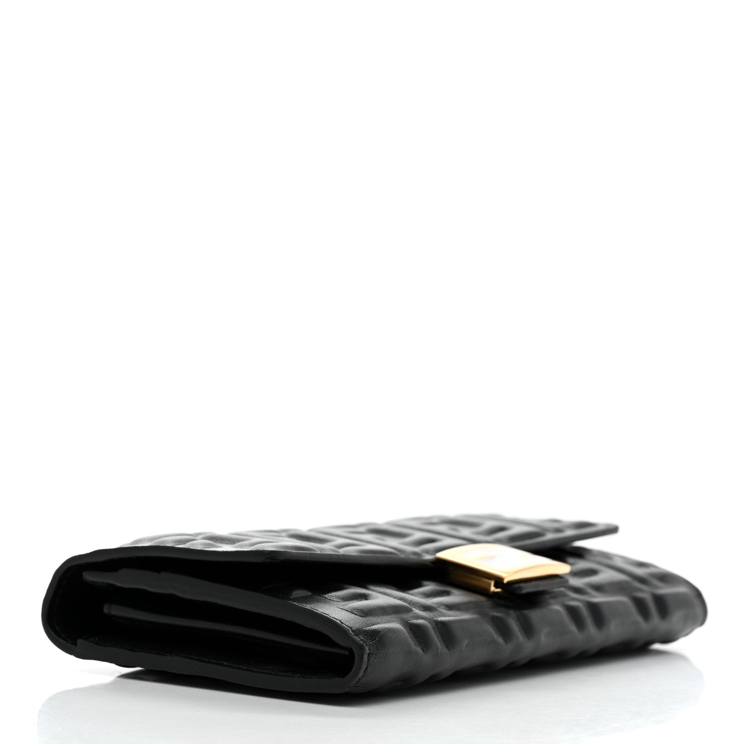 Fendi Nappa Matisse FF Embossed Continental Wallet Black 4 of 8