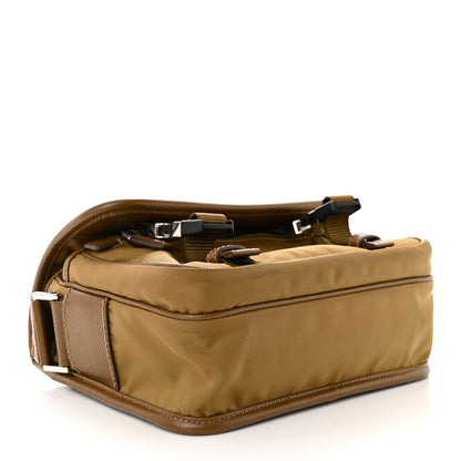 Prada Re-Nylon Saffiano Pocket Double Snap Buckle Shoulder Bag Tabacco 4 of 15