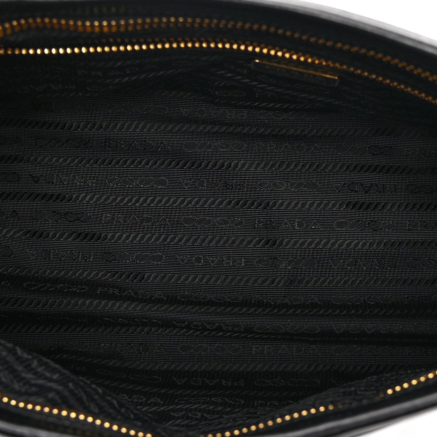 Prada Glossy Calfskin Triangle Medium Bonnie Shoulder Bag Black 5 of 10