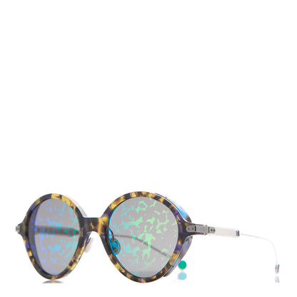 Christian Dior Acetate Leaf Print Umbrage Round Sunglasses Green Foliage 1 of 8