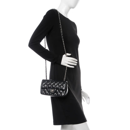 Chanel Lambskin Quilted Mini Rectangular Flap Black 2 of 7