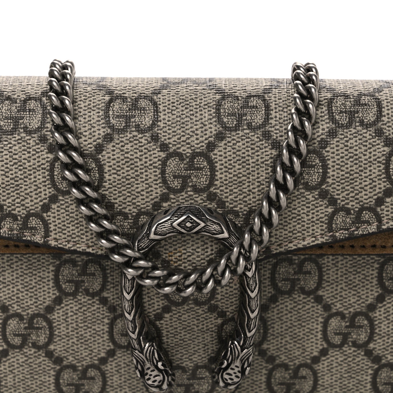 Gucci GG Supreme Monogram Super Mini Dionysus Shoulder Bag Taupe 8 of 10