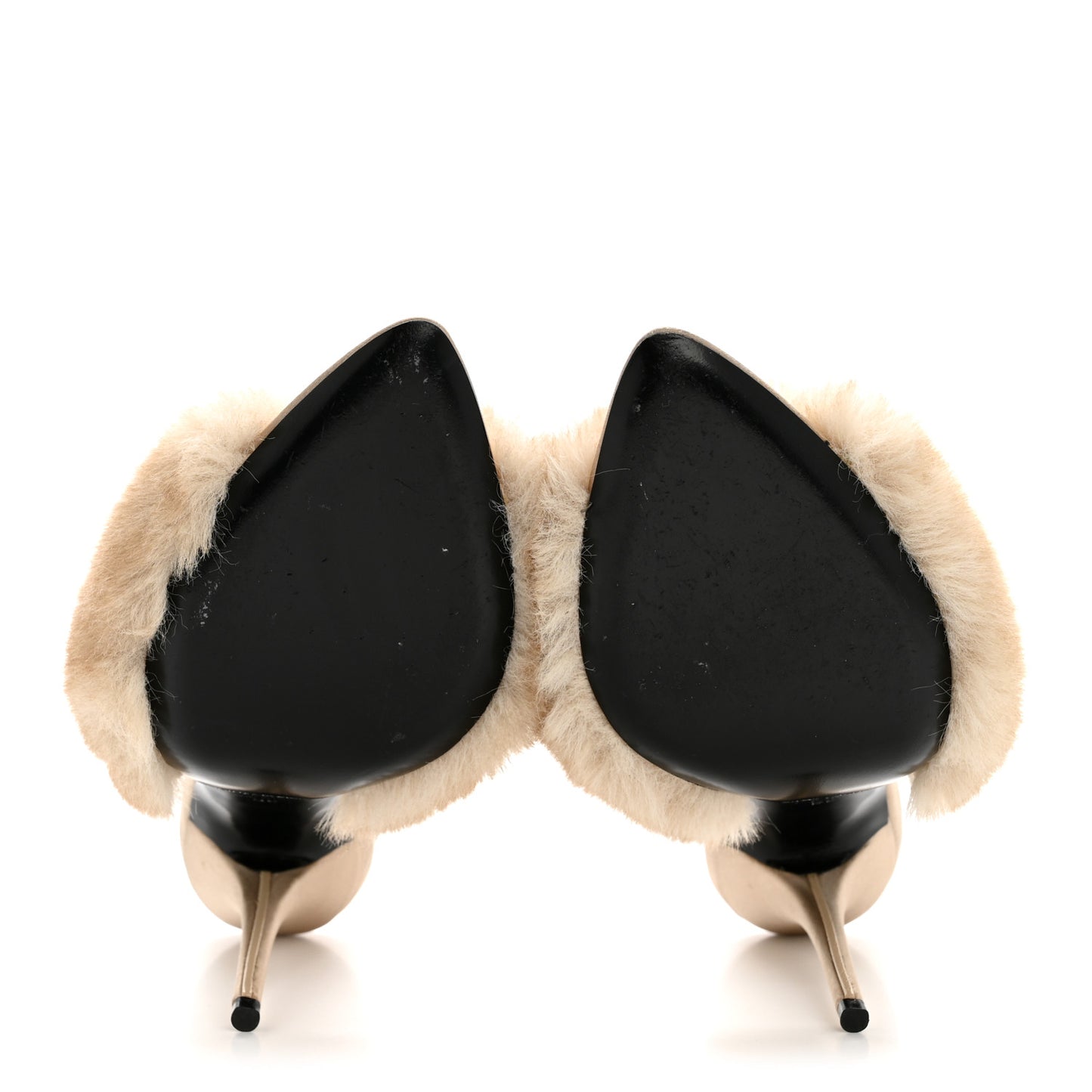 Faux Fur La 16 Mule Sandals 36 Light Beige