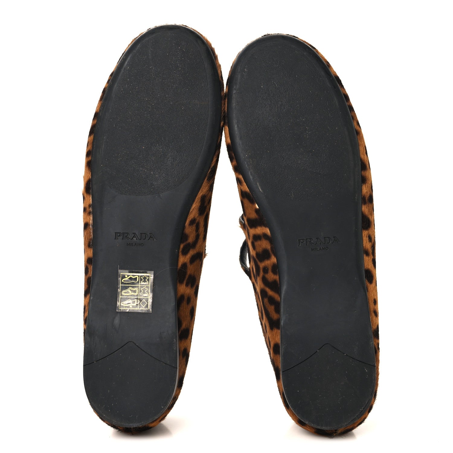 Prada Calf Hair Leopard Print Ballerina Flats 36.5 Honey 6 of 9