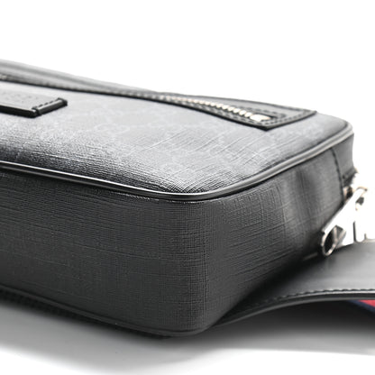 Gucci Soft GG Supreme Monogram Web Belt Bag Black Grey 9 of 9
