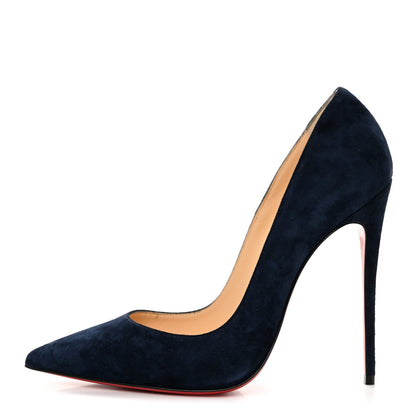 Christian Louboutin Veau Velours So Kate 120 Pumps 39.5 Marine 1 of 8