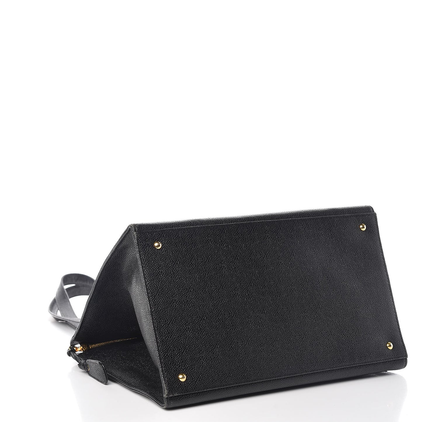 Caviar Large CC Shoulder Bag Black